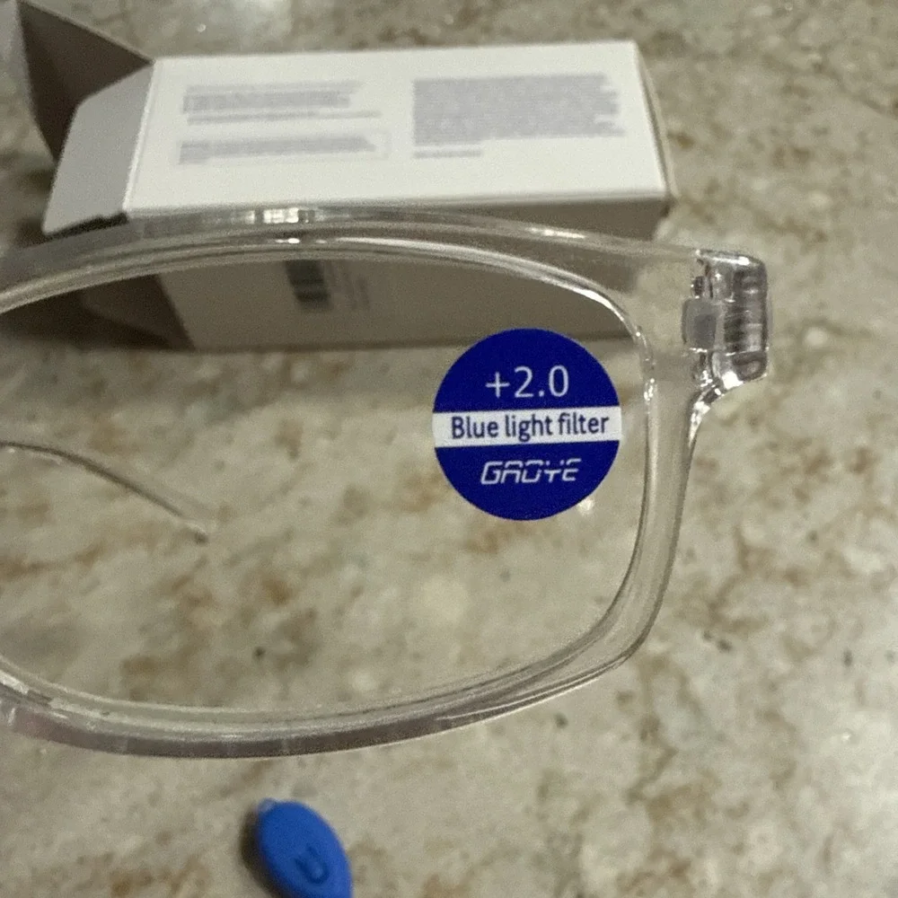 Gaoye Blue Light Reading Glasses +2.0 Black Computer Readers Spring Hinge NEW